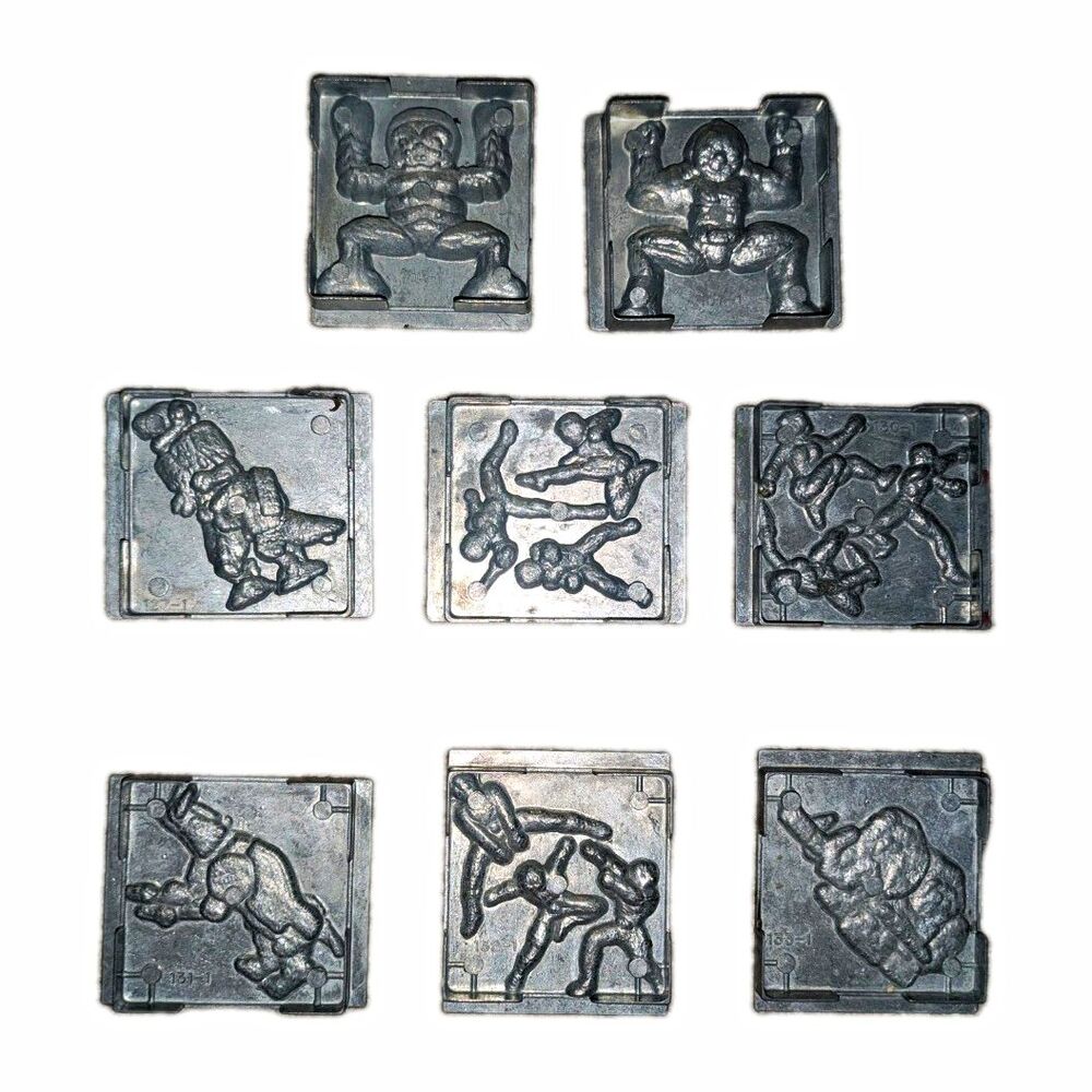 Vintage RARE Toymax Power Rangers 1994 Metal Figure Mold Lot (8) Creepy Crawler